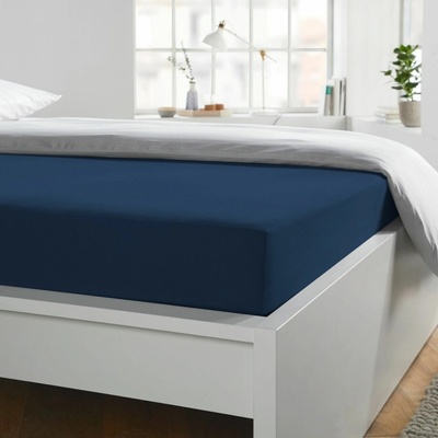 Schlafgut Prostěradlo jersey BoxSpring elastan marine 180x200-200x220x40