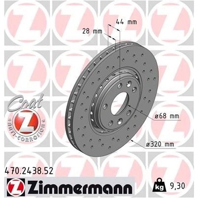 Brzdový kotúč (cena za 1ks) ZIMMERMANN 470.2438.52