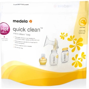 Medela Пликчета за стерилизиране в микровълнова Medela - Quick Clean, 5 броя (008.0040) - kindermarket