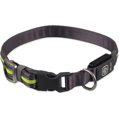 Dog Fantasy USB LED Нахъбващ нашийник М-Л зелен 45-65 см