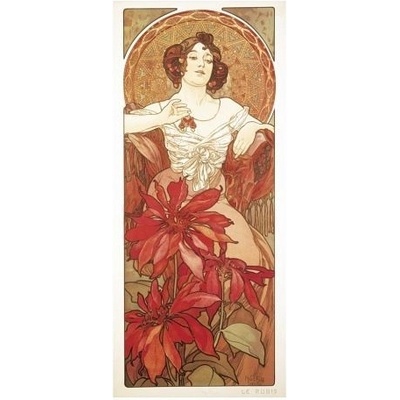 Pohled Alfons Mucha – Ruby, dlouhý – Zboží Dáma