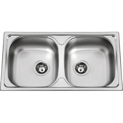 Sinks RDOKL78043525V OKIO 780 DUO V 0,5mm leštěný