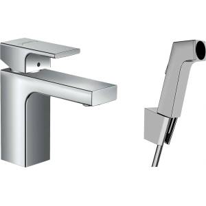 Hansgrohe Vernis Shape - Смесител за умивалник с ръчен душ „Bidette, хром 71216000 (71216000)