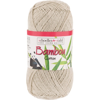 Schoeller+Stahl BAMBOU COTTON - 40% viskóza, 30% bavlna, 30% polyakryl - Ručně pletací příze Barva: 05- Leinen