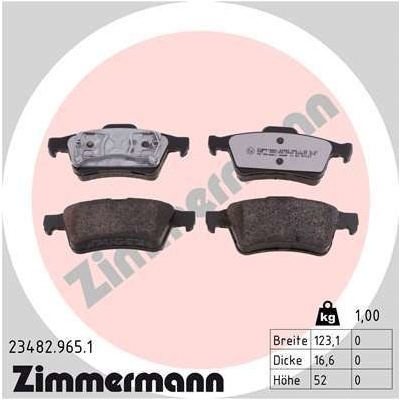 Sada brzdových platničiek kotúčovej brzdy ZIMMERMANN 23482.965.1