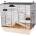 INTER-ZOO Pet Products Клетка за гризачи REX III + Wood 58 x 38 x 55 см БЕЖОВА