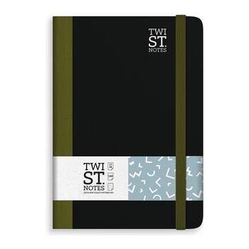 Image 1 of GIPTA Тетрадка Twist, кремава хартия, на точки, твърда корица, с ластик, 17 х 24 cm, 120 листа (5930)