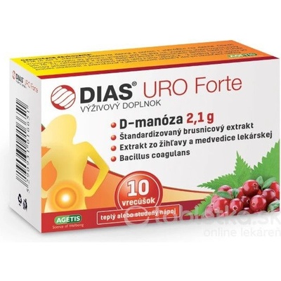 Dias Uro Forte prášok vo vrecúškach 10 ks