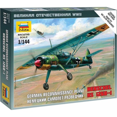 Zvezda Wargames WWII Henschel HS 126B Model Set lietadla 1:144 14 dielov
