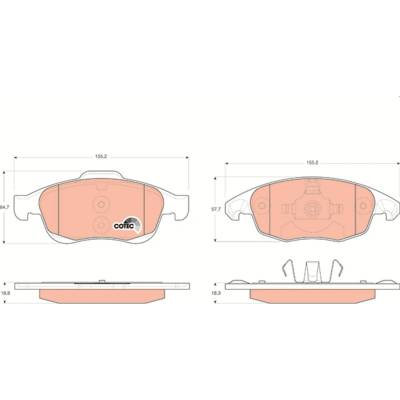 Sada brzdových platničiek, vždy 4 kusy v sade TRW GDB1690