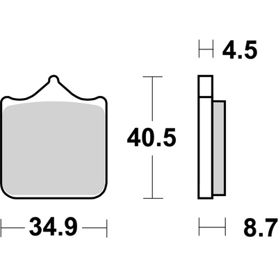 Sada brzdových destiček, vždy 4 kusy v sadě BREMBO 07BB33SR