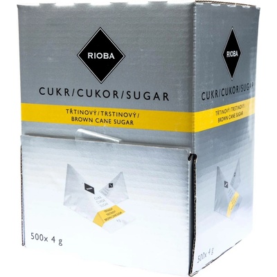 Rioba Cukr třtinový pyramidky 500 x 4 g