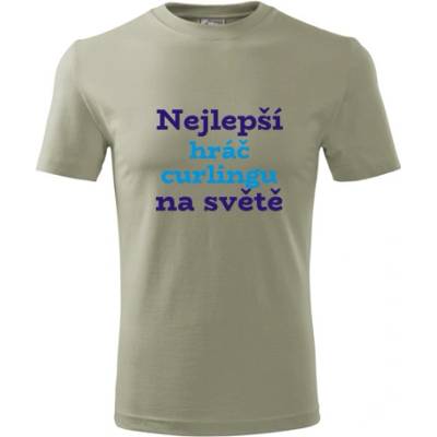 Tričko nejlepší hráč curlingu na světě dárek pro hráče curlingu khaki