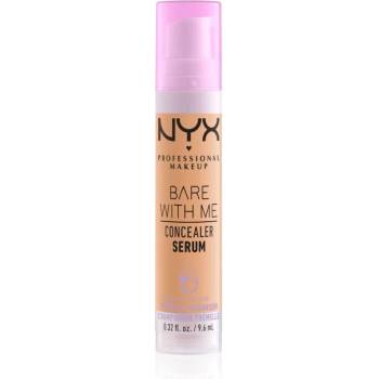 NYX Cosmetics Bare With Me Concealer Serum овлажняващ коректор 2 в 1 цвят 5.5 Medium Golden 9, 6ml