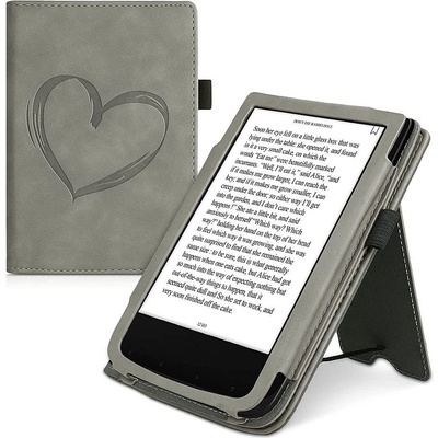 KW Mobile Brushed Heart KW5481704 pre Pocketbook 616/617/627/628/632/633 šedé