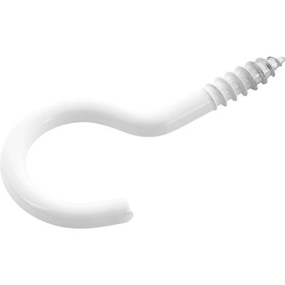 LUX-TOOLS Hák na prádelní šňůru bílý pr. 4,4 mm x 50 mm, 2 ks