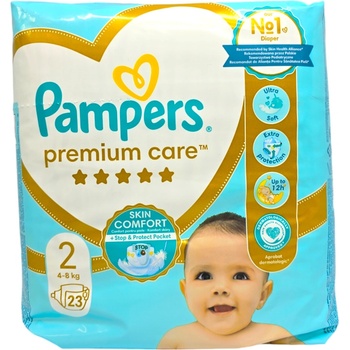 Pampers бебешки пелени, номер 2, 4-8кг, 23 броя