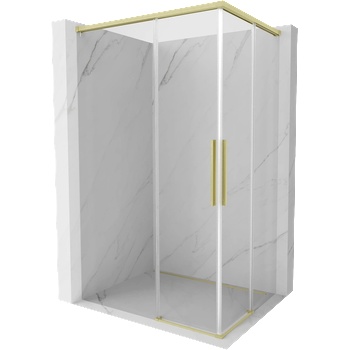 Mexen Rox Duo плъзгаща се душ кабина 120 x 110 см, прозрачна, златна четкована - 8C2D-120-110-55-00 (8C2D-120-110-55-00)