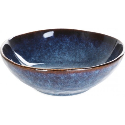 Homla Casper námornícka modrá miska moderný dizajn 100% kamenina 17x6 cm