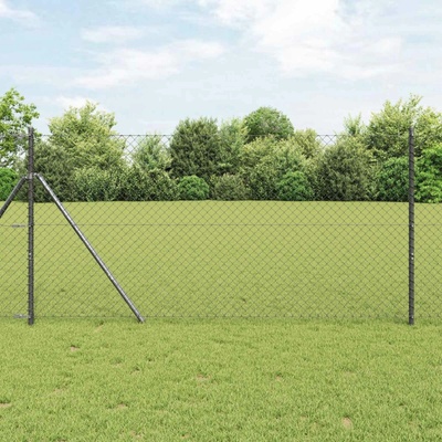 vidaXL Plot z řetězových odkazů 25 x 1 m Ocel Šedá