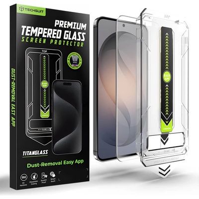 Techsuit Стъклено защитно покритие за дисплея на Samsung Galaxy S26 (2 броя) - Techsuit TitanGlass CrystalHD Tempered Glass (прозрачен) (KF2360186)