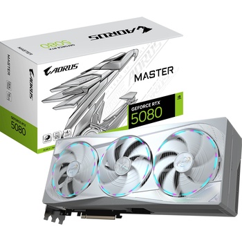 GIGABYTE GeForce RTX 5080 AORUS MASTER ICE 16GB GDDR7 256bit (N5080AORUSM-ICE-16GD)