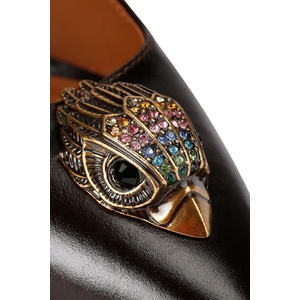 Kurt Geiger London обувки с ток от кожа Belgravia High Sling Brown
