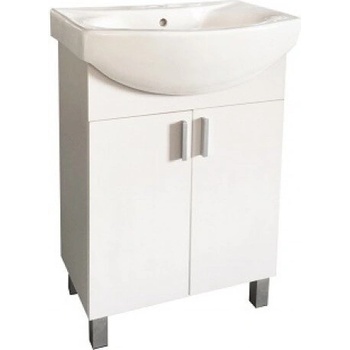 Inter Ceramic Долен шкаф за баня ICP 5544, Inter Ceramic, PVC, бял, с умивалник, 44x85x55см (5544)