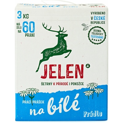 Jeleň prací prášok na bielu bielizeň 3 kg 60 PD