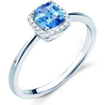 Image 1 of SAVICKI Годежен пръстен Savicki: бяло злато, син сапфир, диаманти