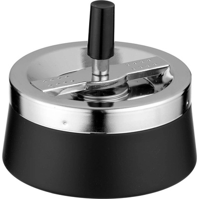Cigaretový popelník kovový otočný Angelo Black 11cm