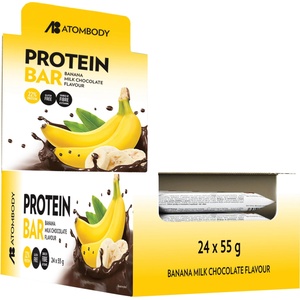 Atombody Протеинов бар 24x55g - Banana in Dark Chocolate