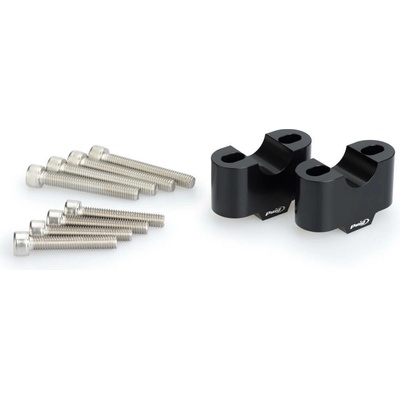 Zvýšení řidítek PUIG 3672N černý height 30mm, d 22mm