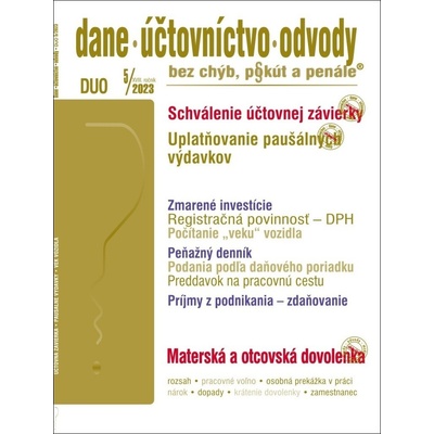 DUO č. 5 / 2023 - Účtovná závierka a vysporiadanie výsledku hospodárenia