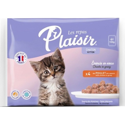 Plaisir cat Multipack pro koťata kuřecí 4 x 100 g