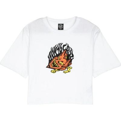 SANTA CRUZ tričko Delfino Devil Mask Front T Shirt White WHITE
