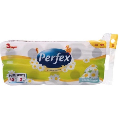 Perfex pure white Harmanček 3-vrstvový 10 ks