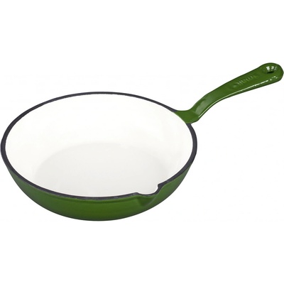 Český smalt GOURMETINA Litinová smaltovaná pánev TEREZA Listově Zelená 21 cm