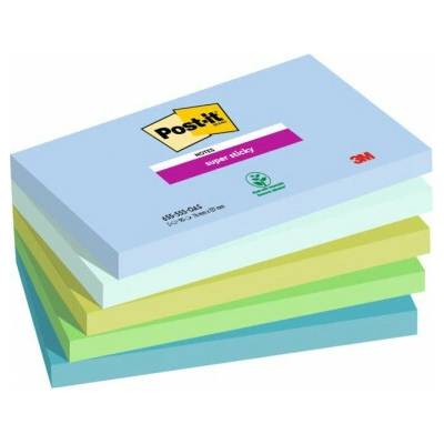 POST-IT Bloček Post-it Super Sticky OASIS, veľkosť 76x127 mm, 5 bločkov po 90