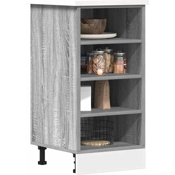 vidaXL Долен шкаф "Рига" сив, цвят сонома, 40x44, 5x81, 5 см, инженерно дърво (854207)