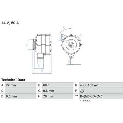 generátor BOSCH 0 986 034 170