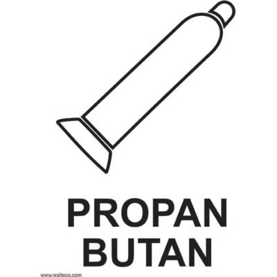 Walteco Propan butan 148x210mm, formát A5, samolepka Množství: 1 ks , 20059