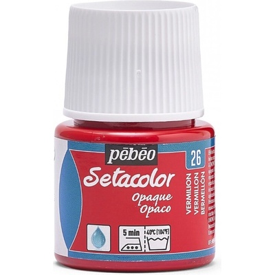 Pébéo Setacolor Opaque farba na textil 26 vermilion 45 ml