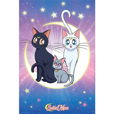 Plagát, Obraz - Sailor Moon - Luna, Artemis & Diana, (61 x 91.5 cm)
