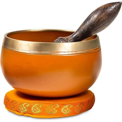Authentic Tibetská spievajúca miska Svadistana (sacral sakrálna)chakra oranžová 400g