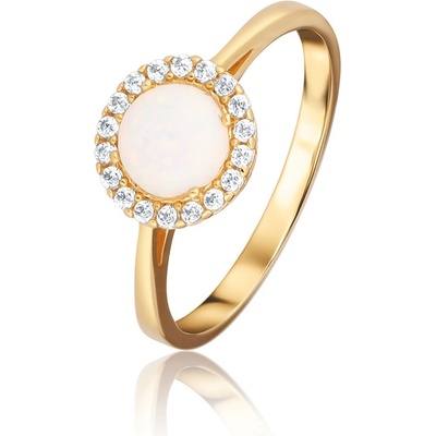 JVD Dámský zlatý zásnubní prsten se zirkony ZR0068SJ71 8852