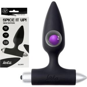  Анален плъг с вибрации и вътрешна тежест, 11см. - Spice It Up Glory (8015-01LOLA)