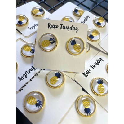 Olive Felix Náušnice s ananásom FE50070314615127HI