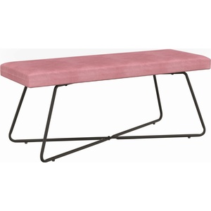 vidaXL Пейка Розово 110 x 40 x 45 cm Кадифе (42038347)