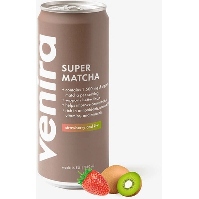 VENIRA super matcha drink v plechovce jahoda kiwi 330 ml